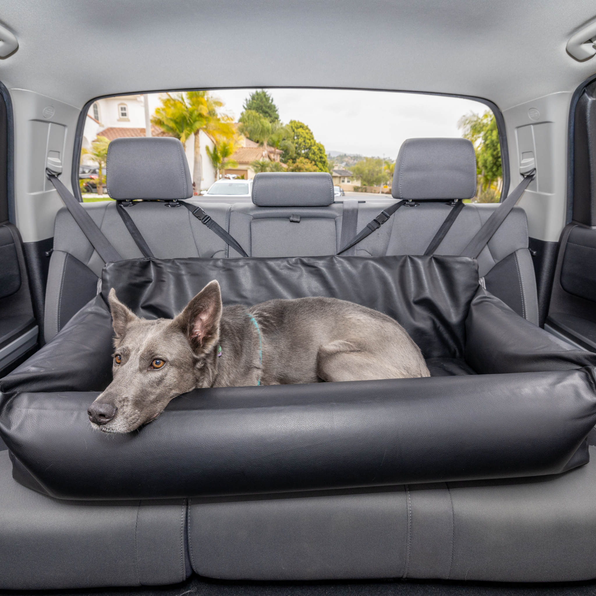 Paw Brands - Wholesale Pet Bed - Dog - PupProtector™ Faux Leather Memory Foam Dog Car Bed -  Black11