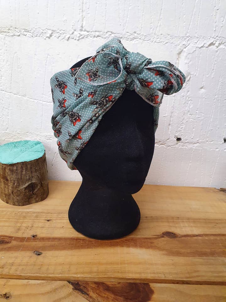 Bunnies Polka dot Easter rabbit chiffon sheer neck head for wholesale by Aye Aye