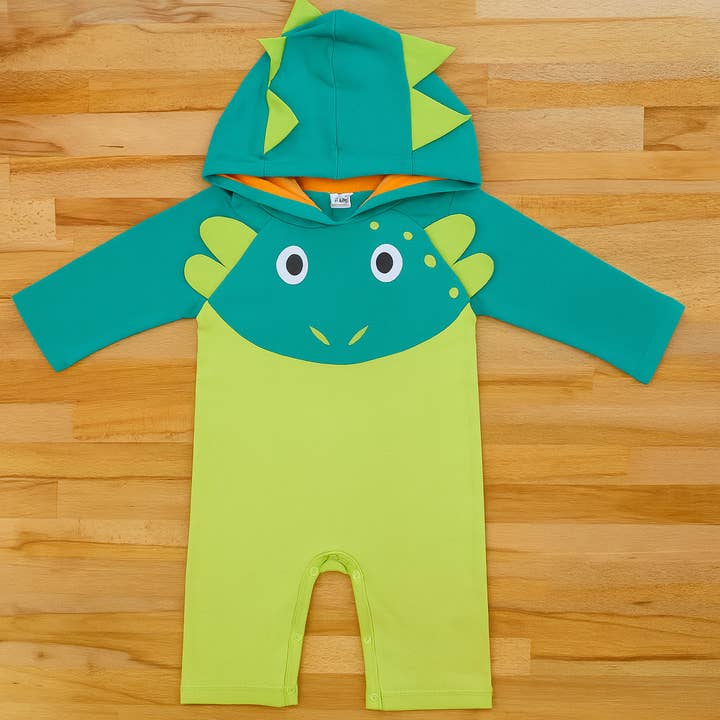 Casaco de Bebé com Capuz Animal Adorável Verde por atacado de Fennco Styles