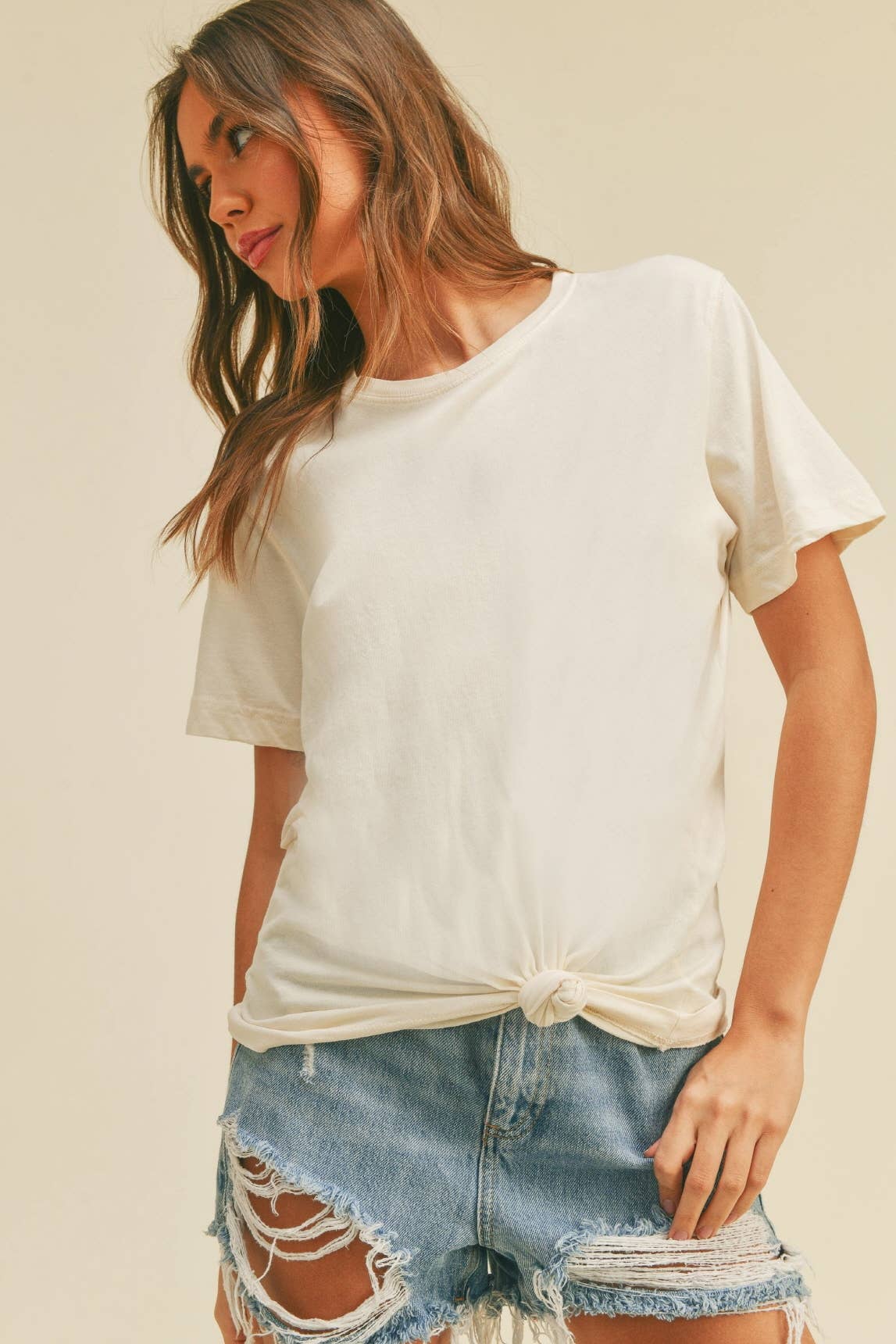 Honestee - Venta al por mayor Camiseta estampada - Mujer - Camiseta Clásica de Manga Corta en Blanco31