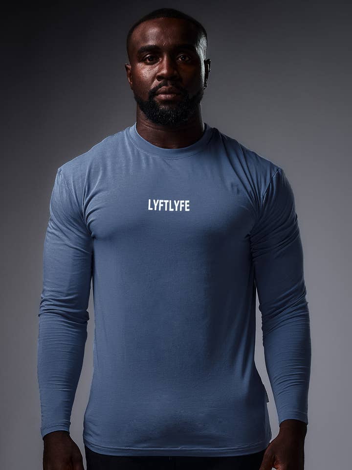 Essential Men's Long Sleeve for wholesale by Lyftlyfe Apparel