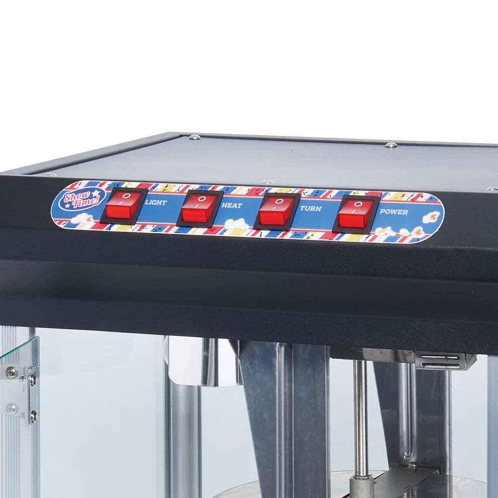 EcoQuality - Wholesale Kitchen appliance - POP-8B, 8oz 120V S/S Pot, Black Electric Popcorn Machine2