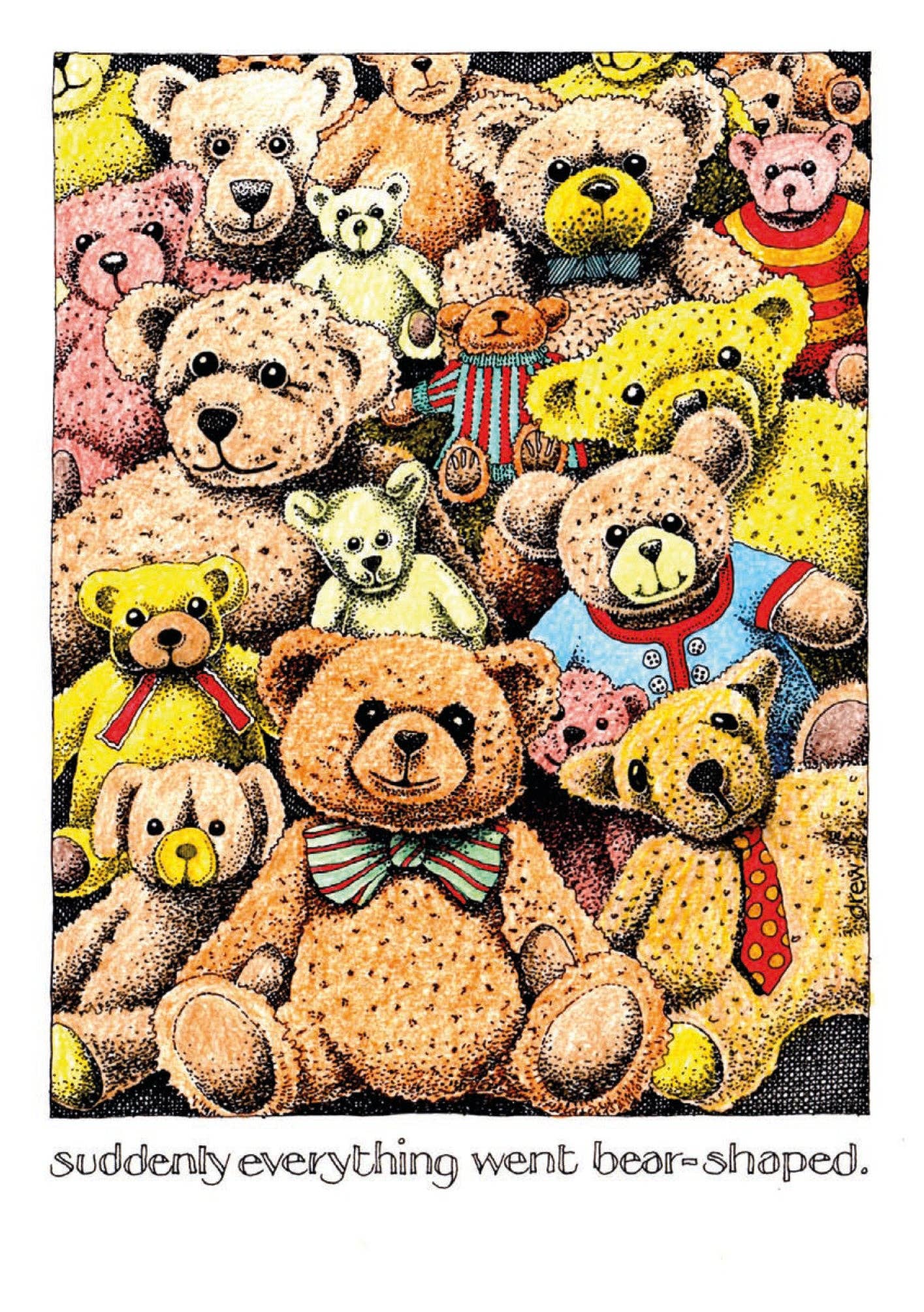 Cath Tate Cards – wholesale Everyday greeting card – BEAR SHAPED 1