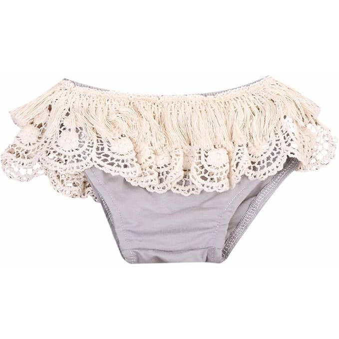 Fennco Styles - Vendita all'ingrosso Slip/copripannolino - Neonati - Mutandine per neonati in cotone all'uncinetto con frange di pizzo