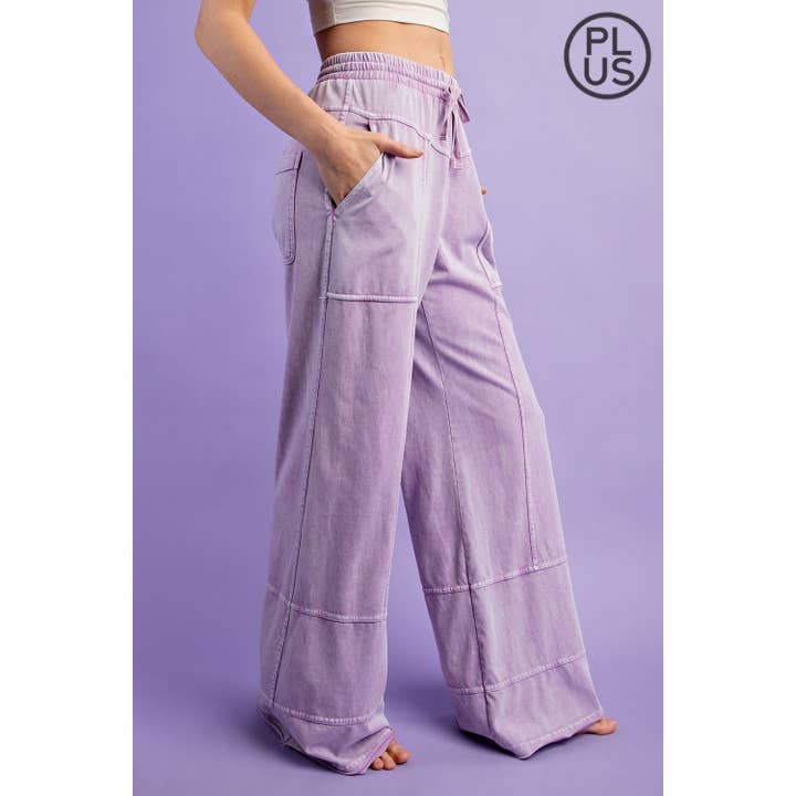 Rae Mode - Wholesale Pants - Women's - PLUS SIZE MINERAL WASHED FULL LENGTH COTTON PANT3