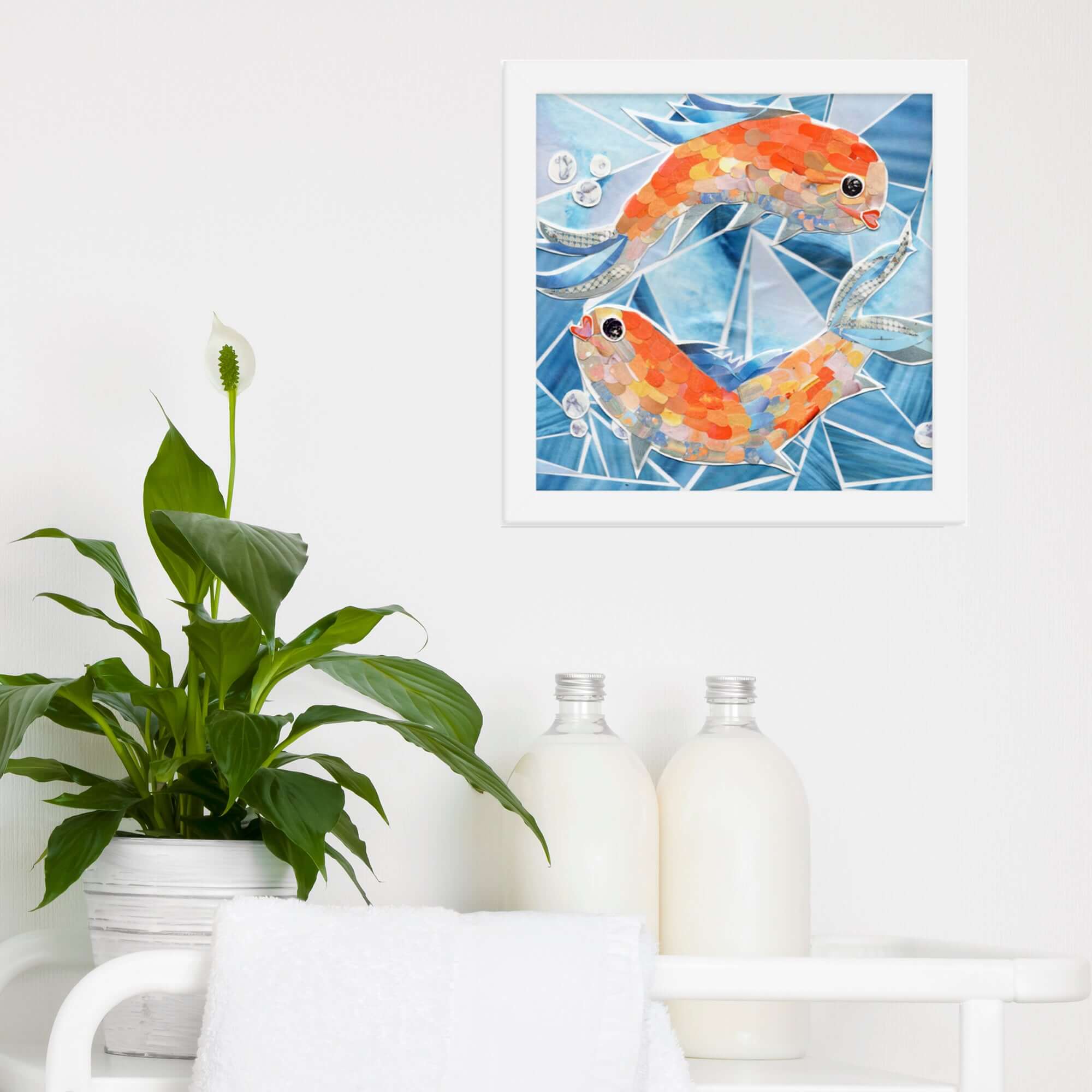 more the merrlier - Wholesale Art Print - Pisces Framed Collage Art Print2