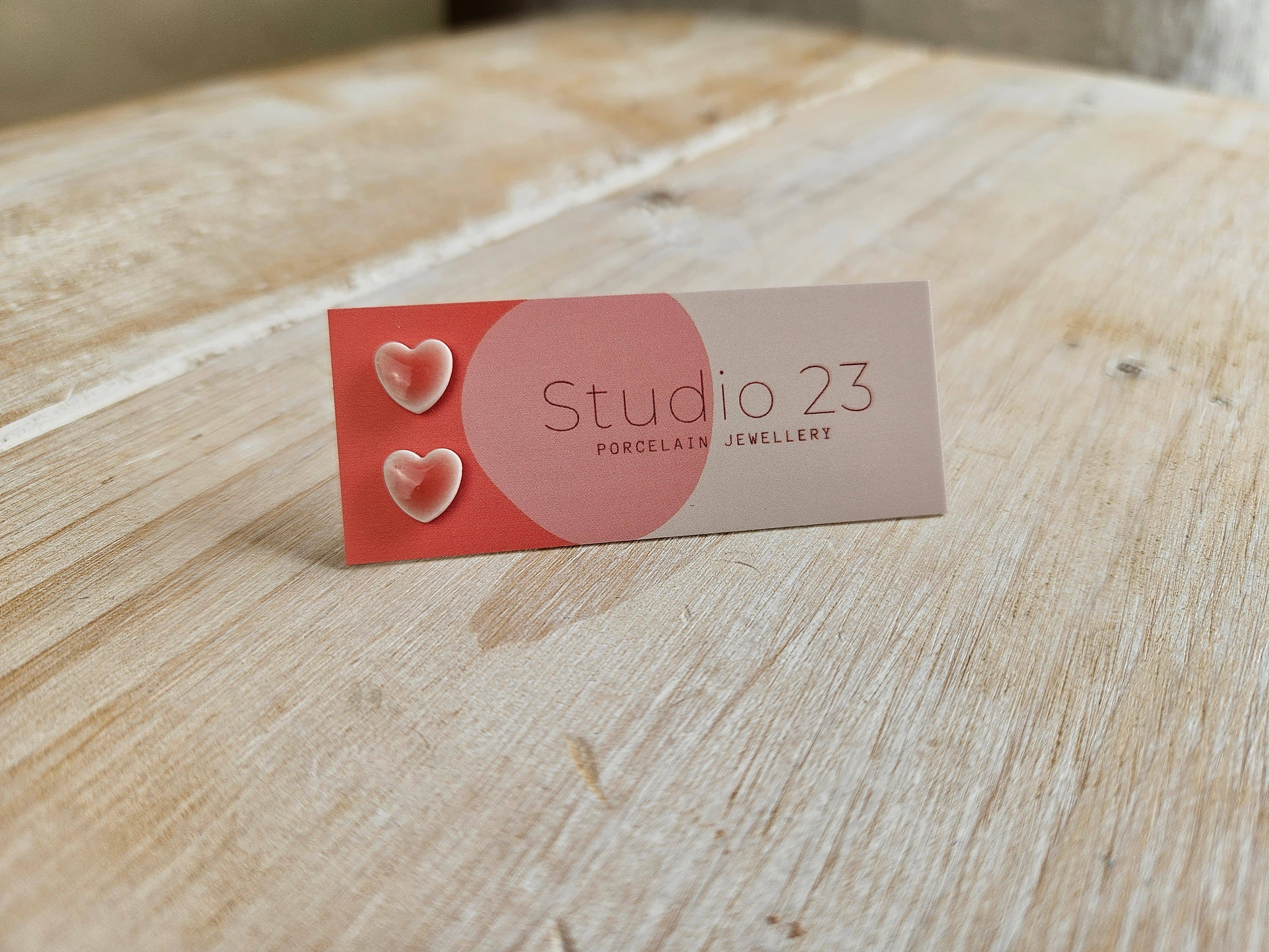 Studio 23 Ceramics – wholesale Stud/post earrings – Stud Heart Earring Pair0