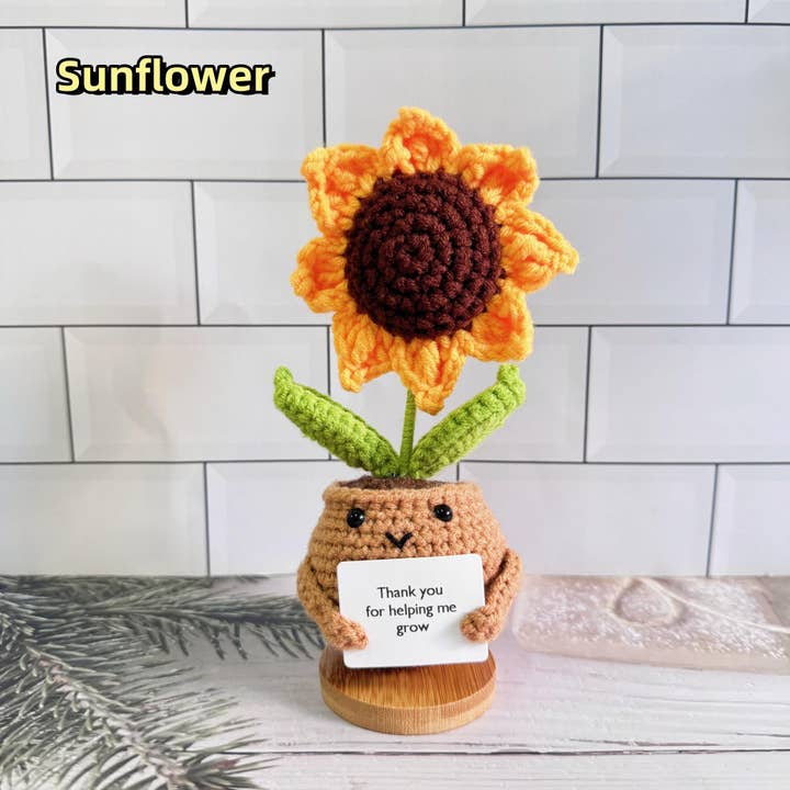 Anh2 LTD – Großhandel Schlüsselanhänger – Damen – Gehäkelte Sonnenblume/Gänseblümchen/Regenbogenblume zur emotionalen Unterstützung1