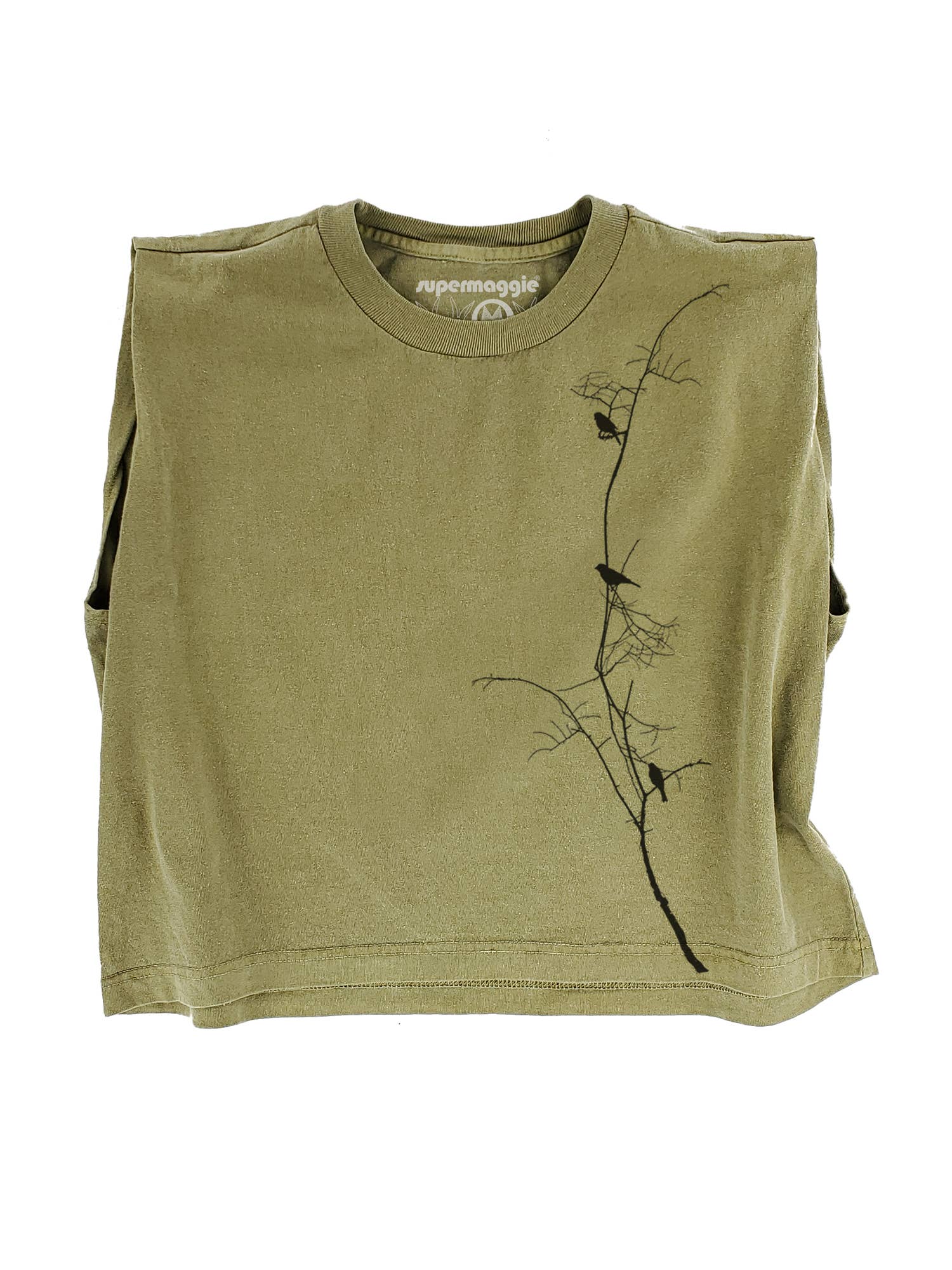 Supermaggie @ Faire - Wholesale T-Shirt (Graphic) - Women's - Birds On Branch Maisie Heavyweight Muscle Tee2