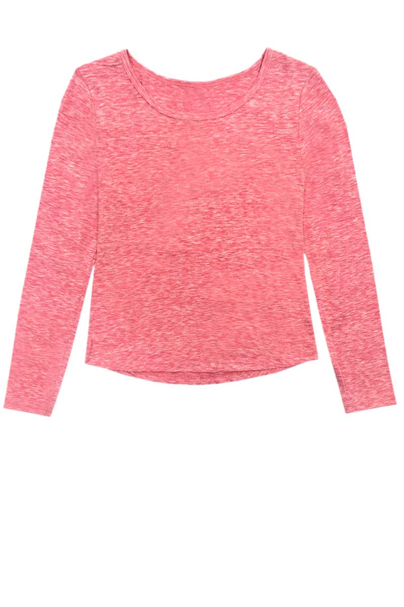 Cutie Patootie Clothing - Wholesale T-Shirt - Kids - GKT-16815A Heather Mix Long Sleeve Top3