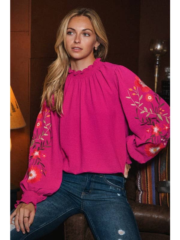 Oddi - Wholesale Blouse - Women's - Textured Airflow Long Sleeve Blouse