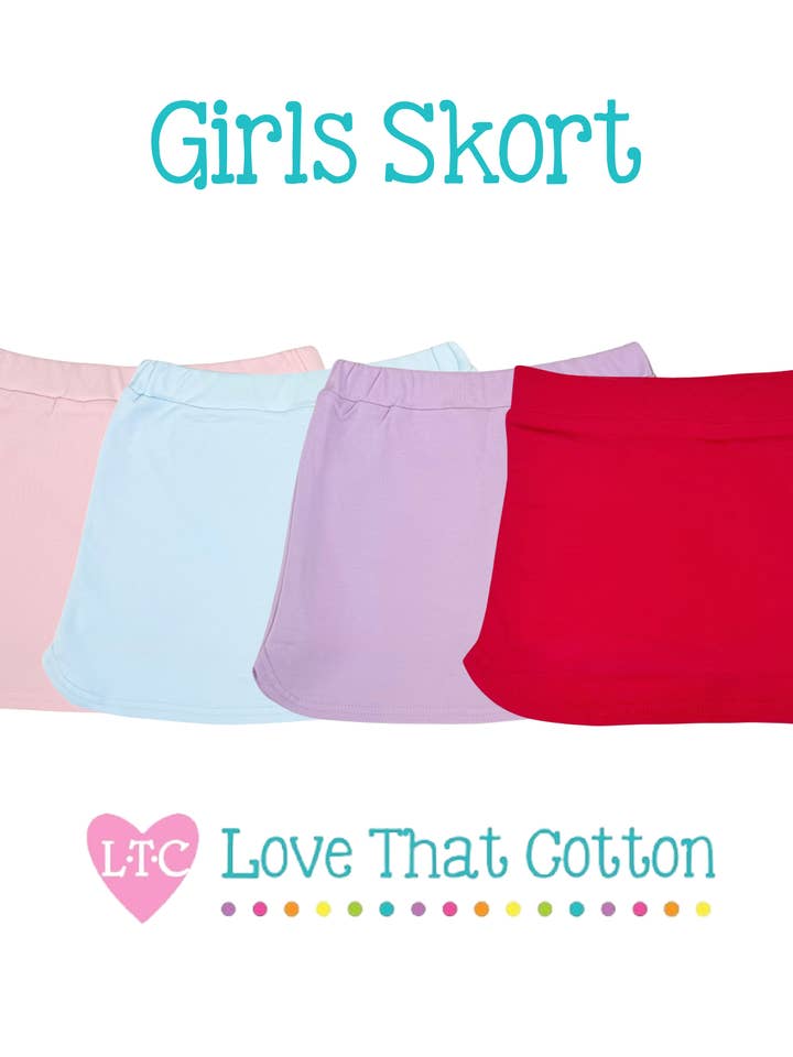 Girls Knit Skort (with Shorts underneath) for wholesale by Love That Cotton