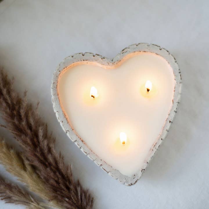 *Winter Scents* - Clay Heart Candle for wholesale by LiveYoung Candle Company
