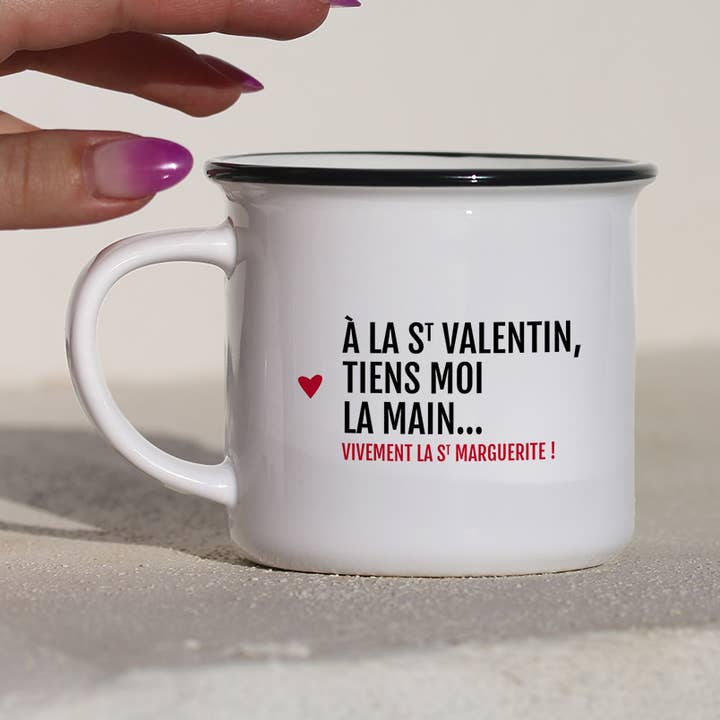 Valentinstags-Tasse „Hold My Hand Keenly“ für den Großhandel von Bibiche fait son Cirque