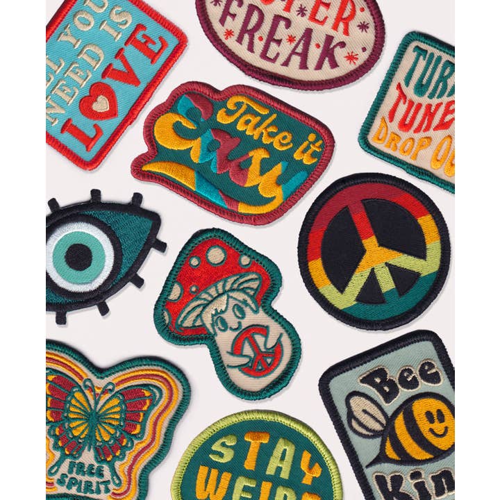 Soul Flower - Wholesale Patch - Vintage Vibes Iron-On Patch Variety Pack - 50 Patches
