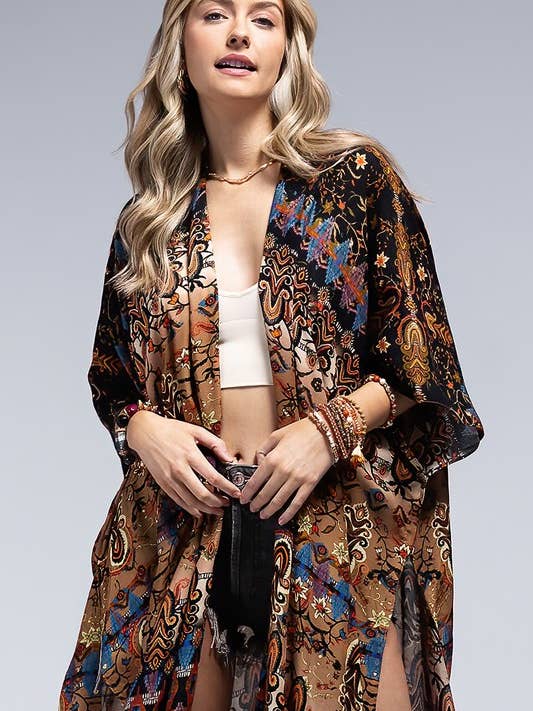 ANNECY Kimono Annecy con frange in vendita all'ingrosso su Faire