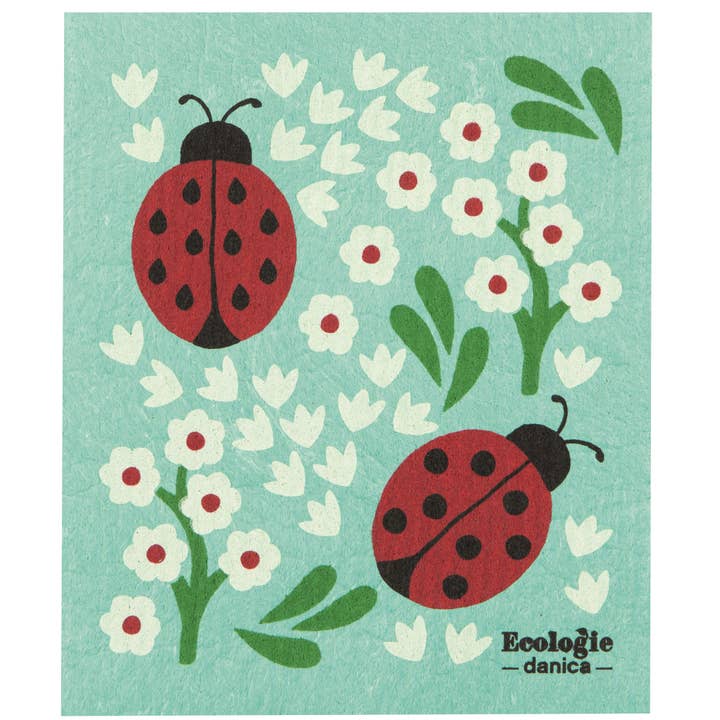 Ladybugs Swedish Dishcloth for wholesale by Ecologie