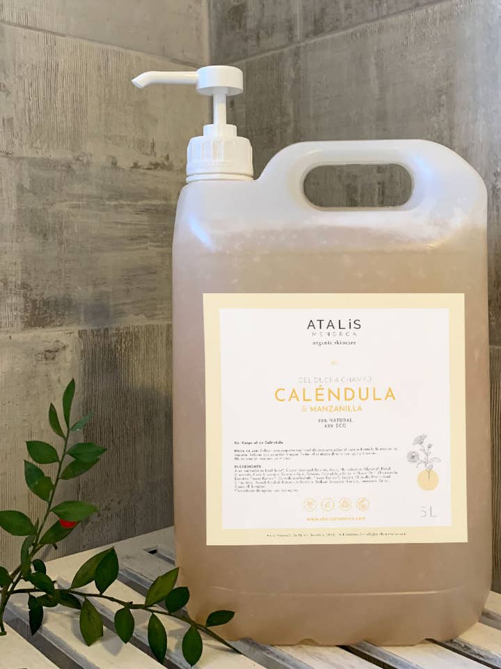 Gel de ducha champú Caléndula y Manzanilla 5L para venta al por mayor de Atalis Menorca