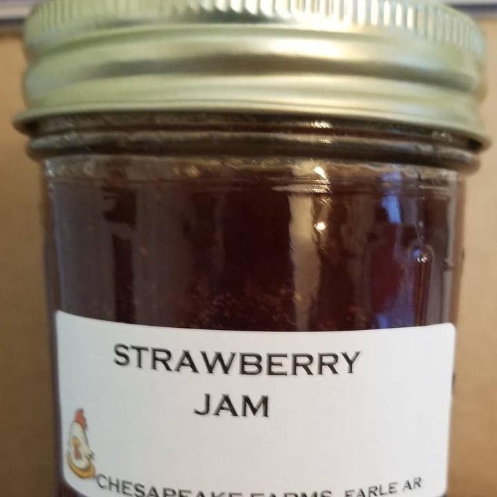 Jordgubbssylt – 8 oz – Ekologiskt odlat i Arkansas för wholesale av Chesapeake Farms LLC