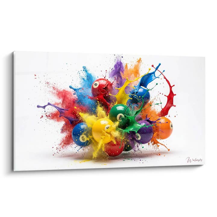 Billiard Table Color Explosion - Dynamic Modern Art - Billiards Edition for wholesale by Walensky