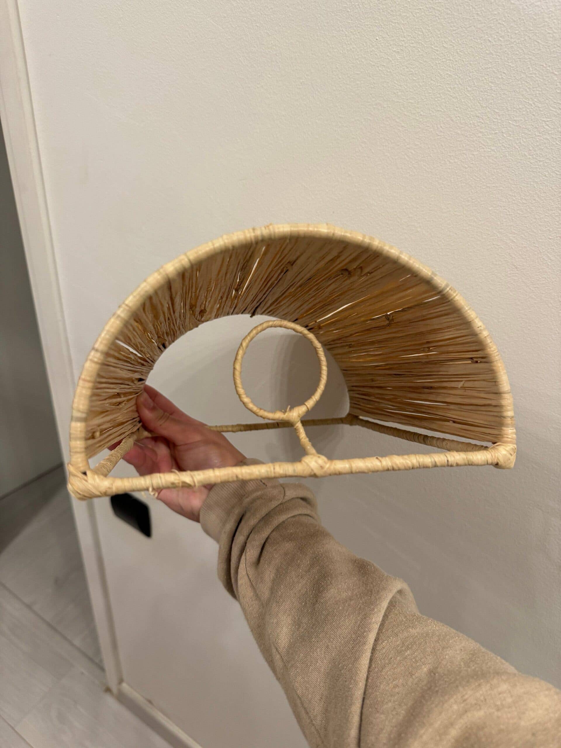 High crafty – wholesale Sconce – Aya Handwoven Raffia Wall Sconce Boho Light Fixture2