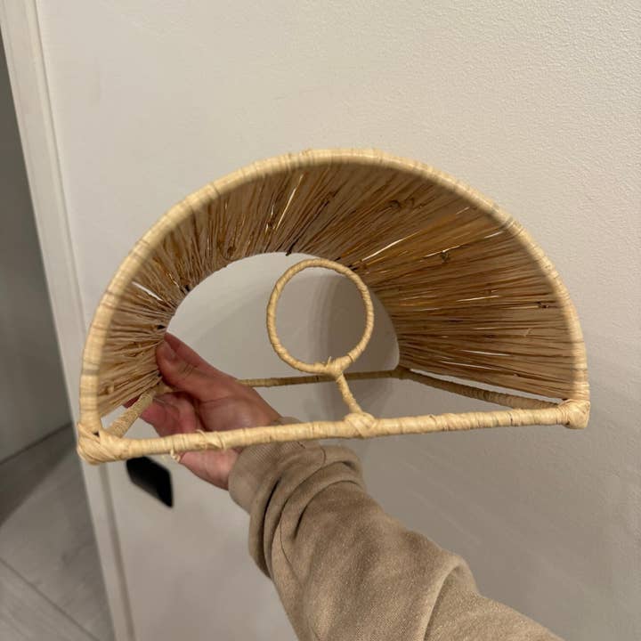 High crafty – wholesale Sconce – Aya Handwoven Raffia Wall Sconce Boho Light Fixture2