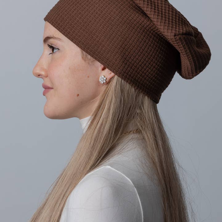 Pecan Waffle Beanie for wholesale by VALERI