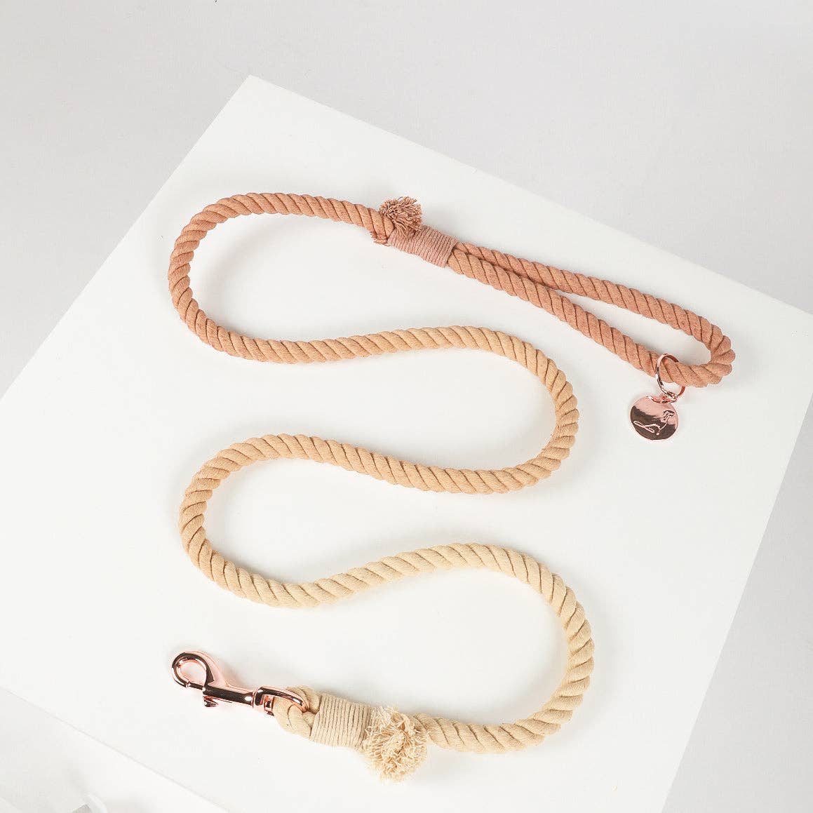 Cavology - Wholesale Pet Leash - Dog - DOG LEASH COTTON ROPE - OMBRE BEIGE CREAM BROWN1