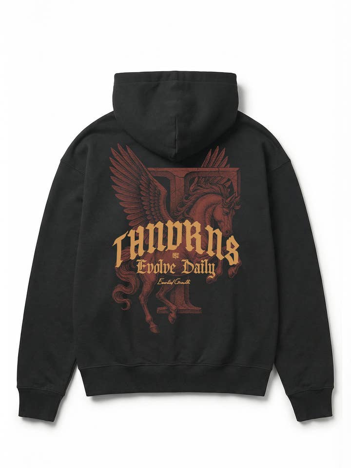 Pegasus Oversize Hættetrøje - Sort for engroshandel hos Thundernoise