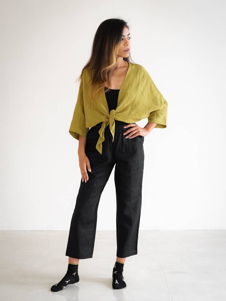 Okaasan Tie Top | The Yoko Capsule for wholesale by Two Days Off