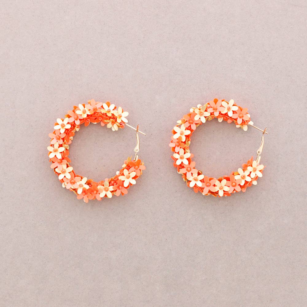 Sonata - Vendita all'ingrosso Orecchini a cerchio - Orecchini a cerchio con paillettes0