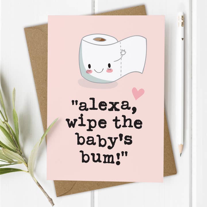 Lustige Alexa Pink - Neue Baby-Mädchen-Karte für den Großhandel von Mrs Best Paper Co.