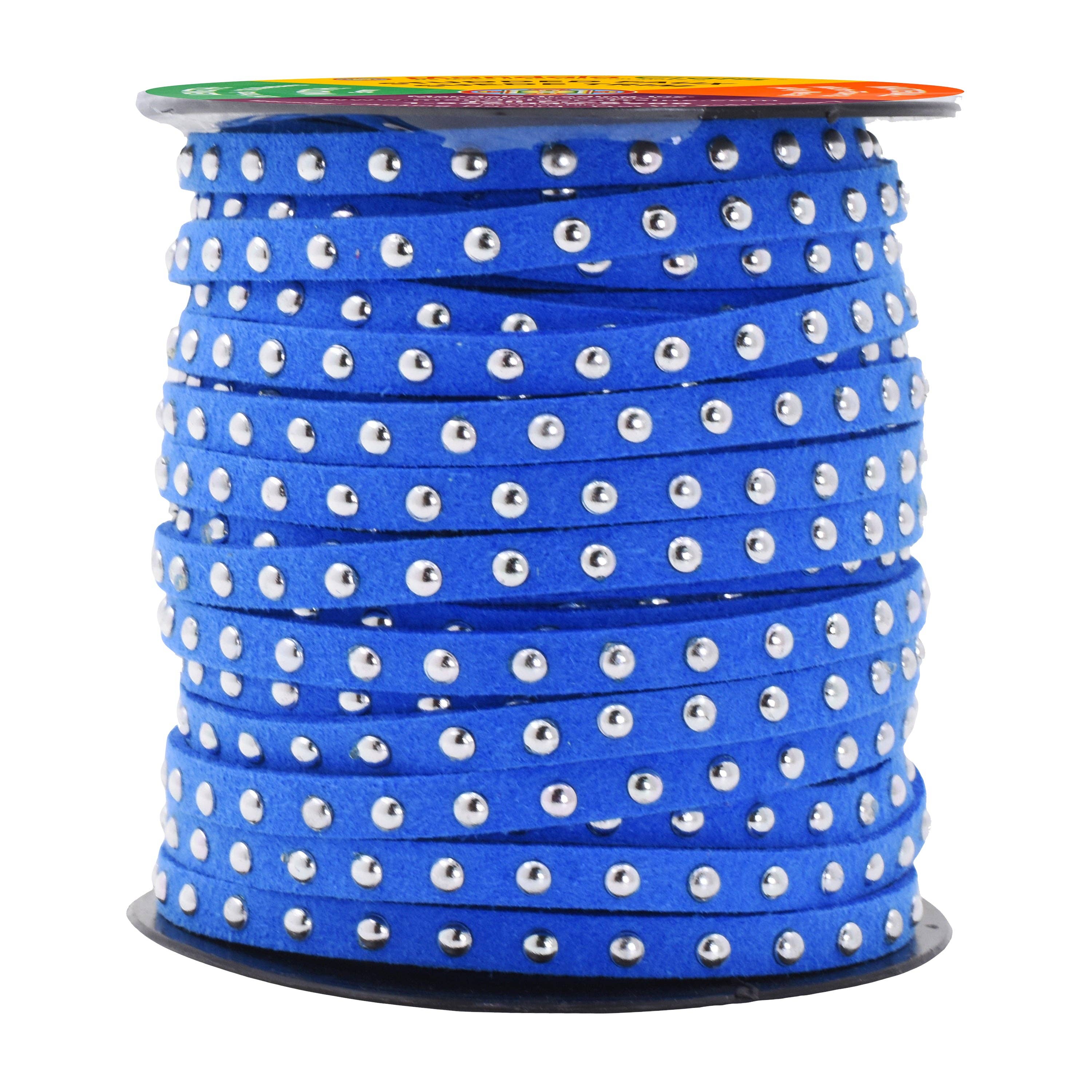 Mandala Crafts - Wholesale Craft supplies - 5mm Studded Faux Suede Cord Rope for Jewelry Making2
