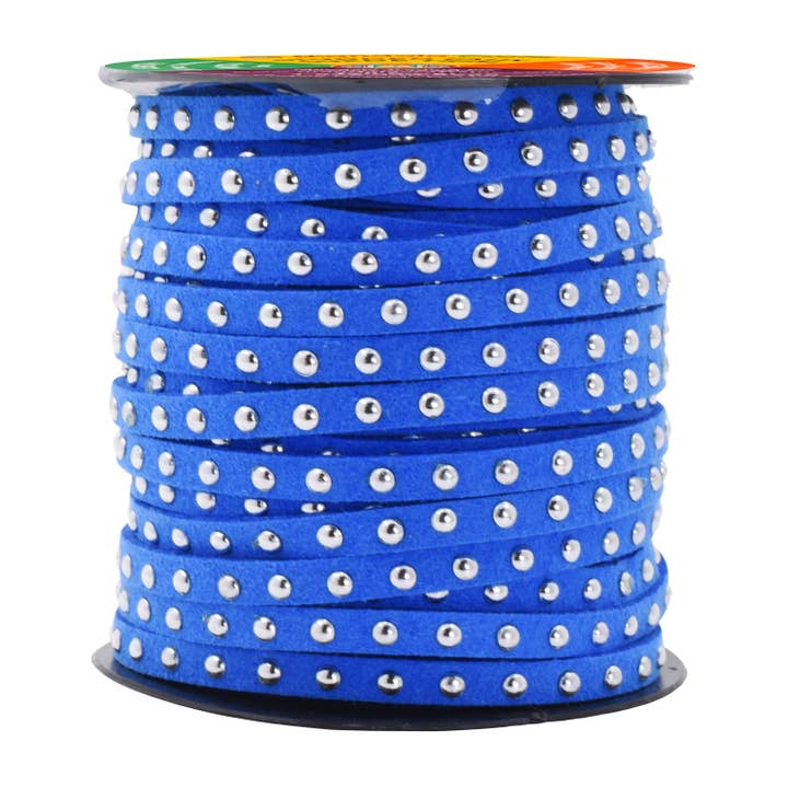 Mandala Crafts - Wholesale Craft supplies - 5mm Studded Faux Suede Cord Rope for Jewelry Making2