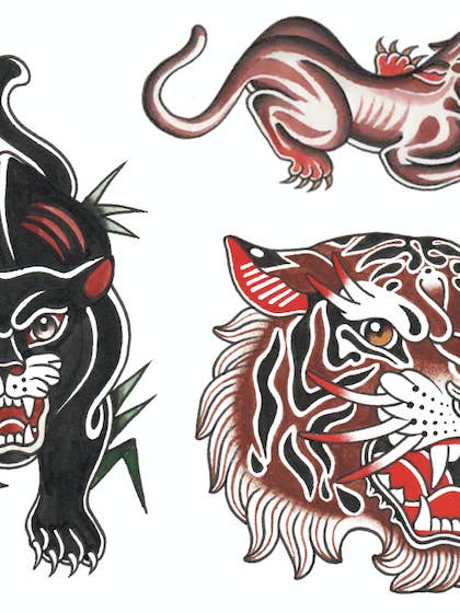 Ferocious Fangs Tattoos for wholesale by Tony Ray