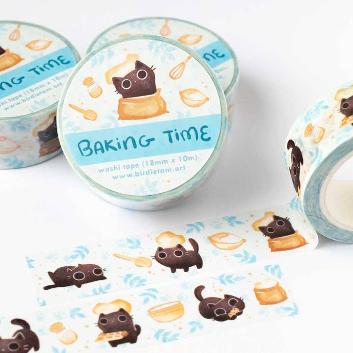 Ruban washi « Baking time with cats » pour la vente par Birdie Tam