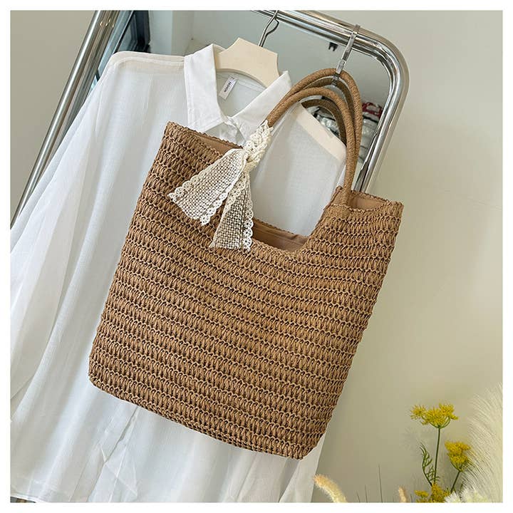 wandf - Wholesale Beach Bag - Straw Bags for Women Summer Tote Bag,Large Beach Bag Holiday6