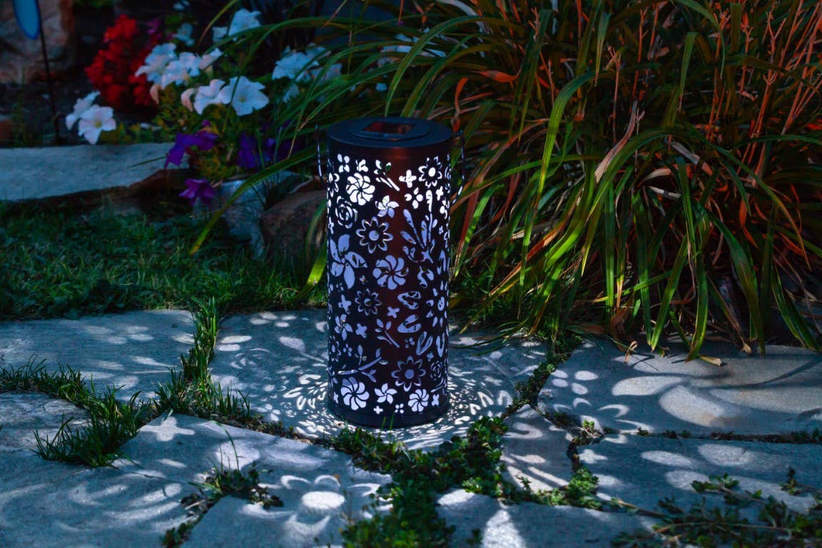 Allsop Home & Garden - Wholesale Outdoor/Lawn Light - Metal Bloom 12" Outdoor Solar Lantern - Midnight Blue7