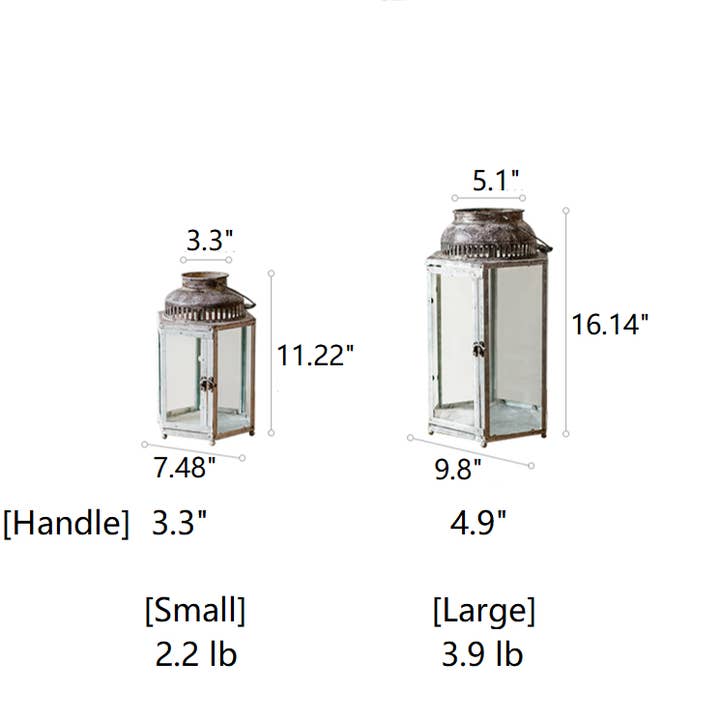 Rustic Reach - Wholesale Candle Holder - Glass Metal Lantern Candle Holder9