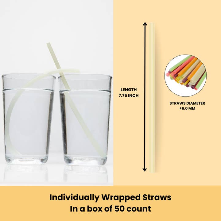 Corn Next - Wholesale Drinking Straw - Corn Next Straws Flavor Mix Pack 7.75" - 6mm