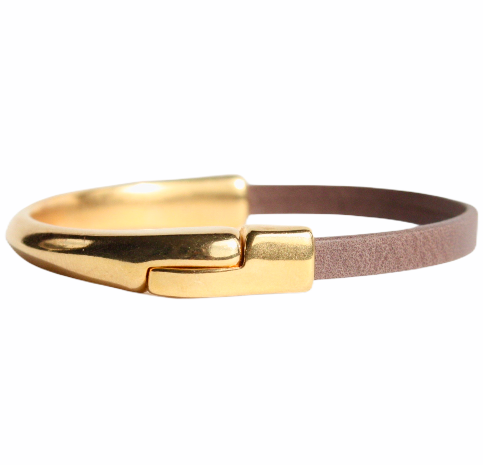 Araracuara - Wholesale Bangle Bracelet - AMACAYACÚ leather bracelet (gold) with magnetic clasp6