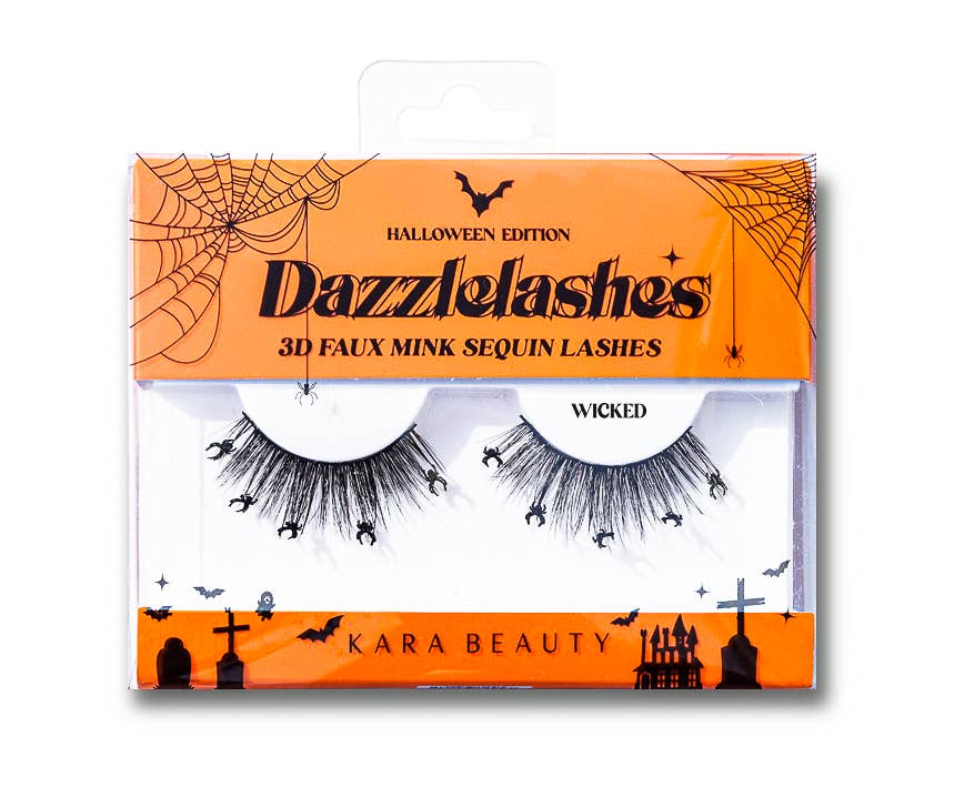 Kara Beauty - Vente Faux cils - Cils à paillettes 3D en faux vison HALLOWEEN Dazzle Lashes2