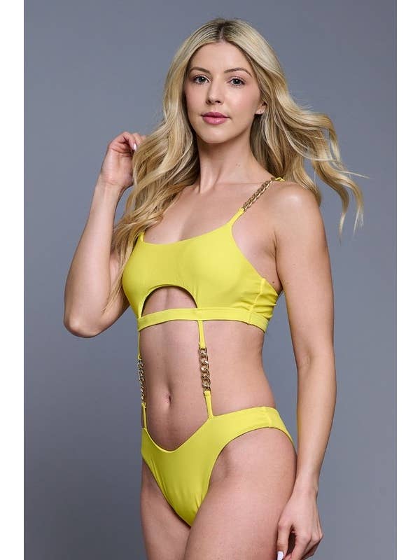 Yira - Wholesale One Piece Swimsuit - Women's - Golden Hour Cutout Bikini Set