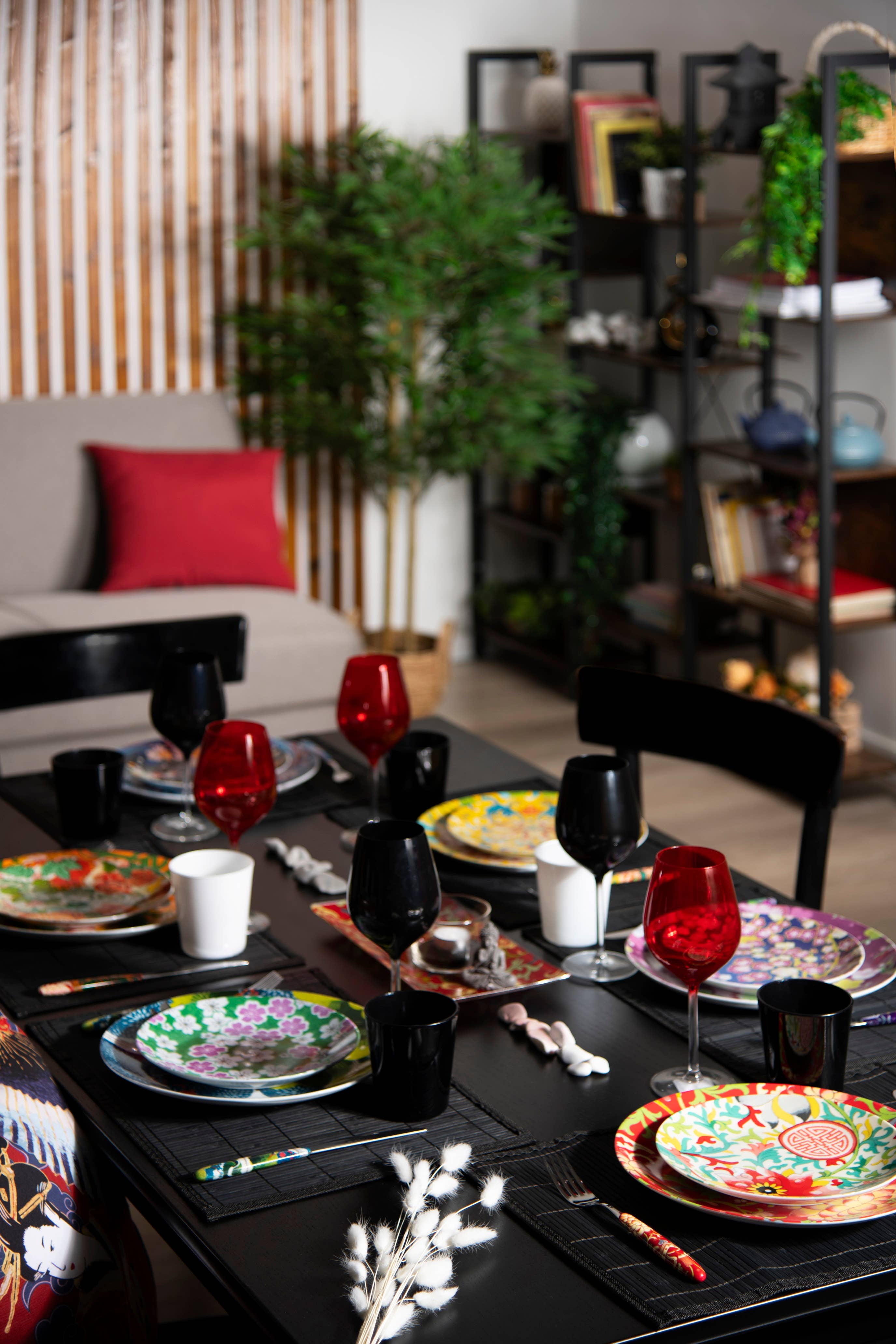 multicolour 18-Piece Kimono Dinnerware Set for wholesale on Faire4