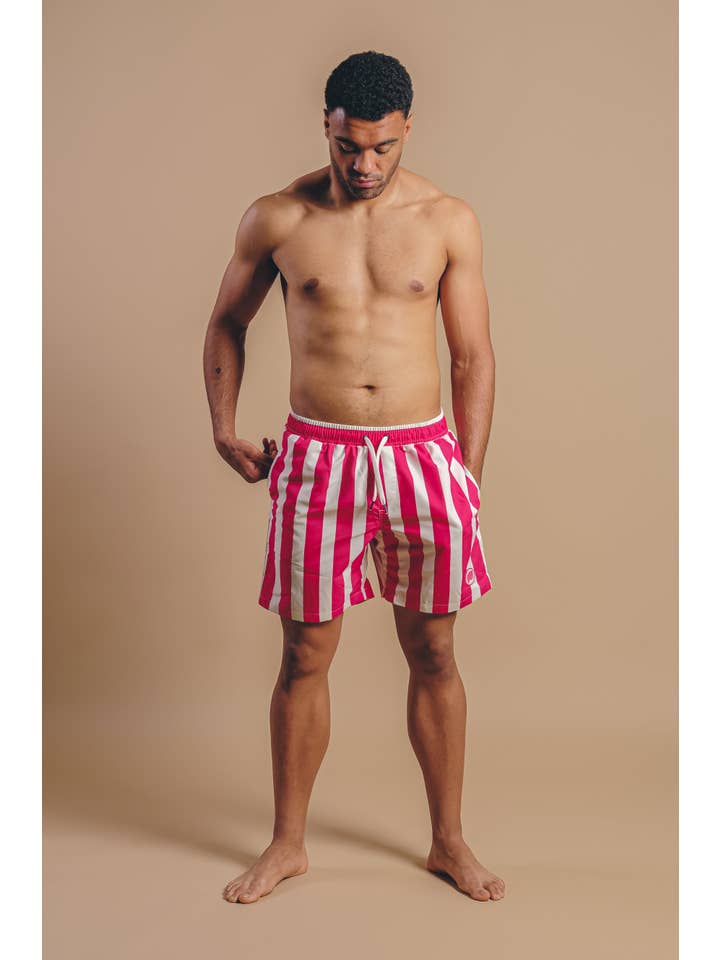 Trendsplant Clothing - Wholesale Swim Shorts - Men's - Beach Club SEAQUAL®YARN Swim Trunks Fuchsia1