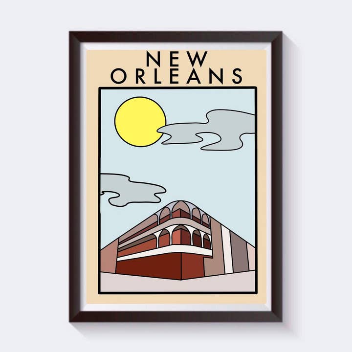 Minimalist New Orleans Travel Print - Available in 6 sizes for wholesale by 2 Sisters