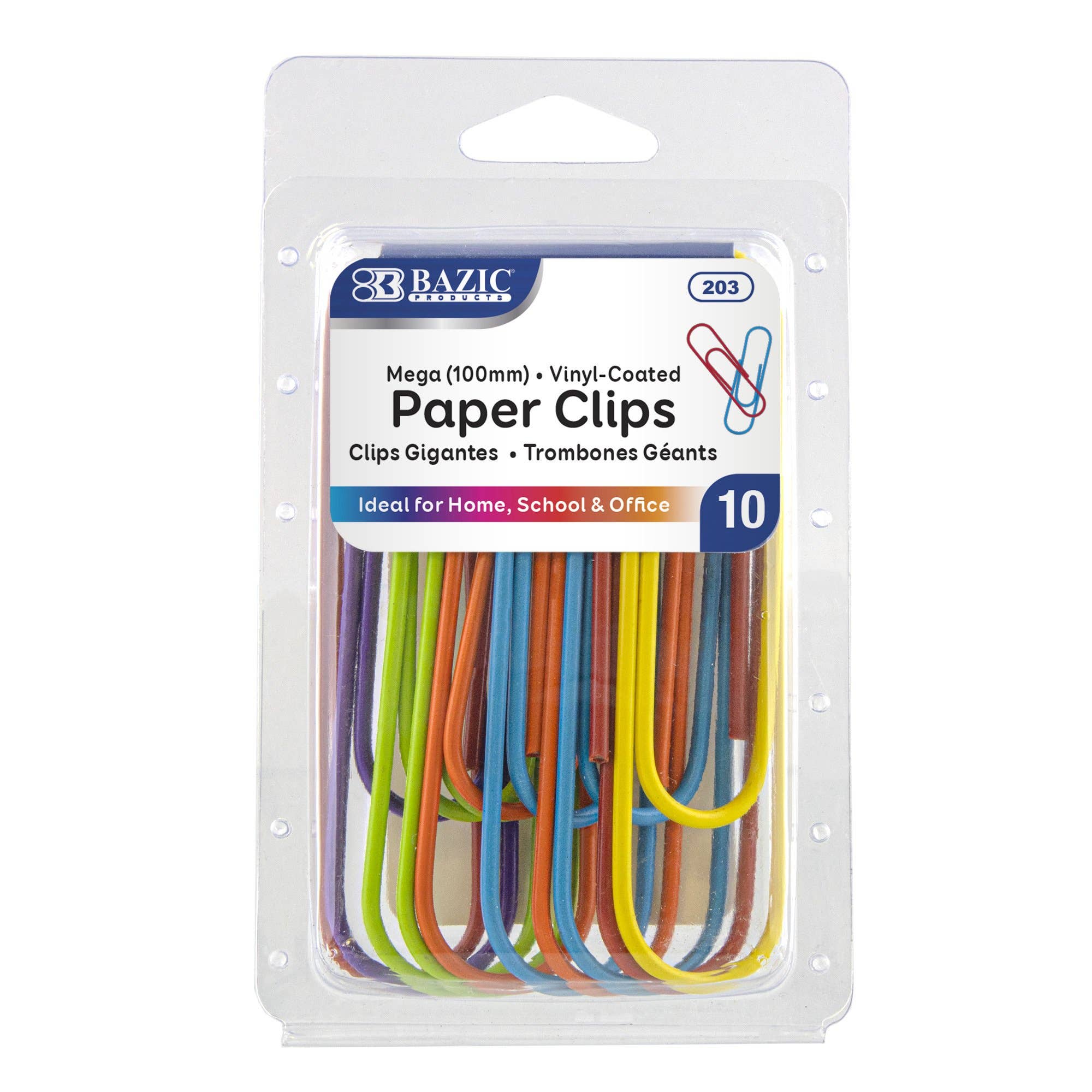 Luna Office Supply -  Everyday Essential - Wholesale Paperclip - Mega (100mm) Color Paper Clips (10/Pack)2