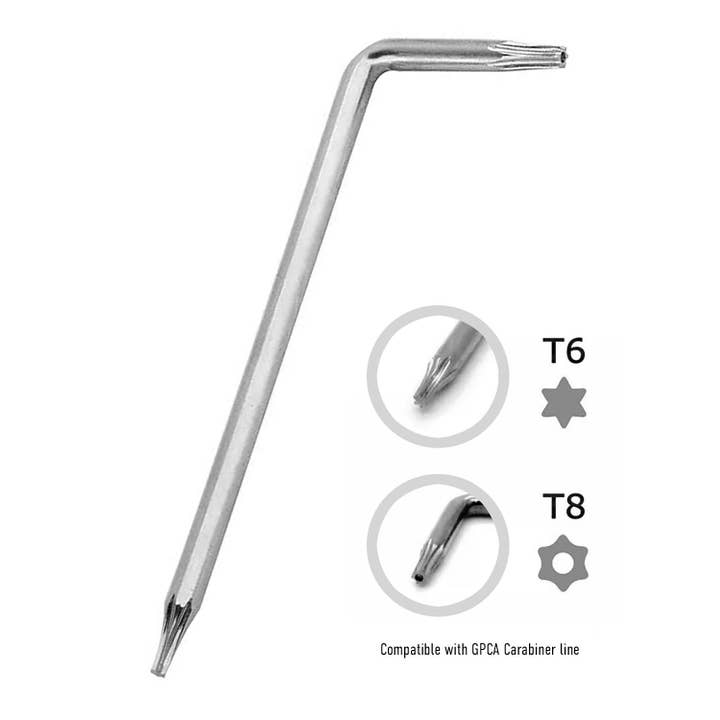 Torx 6 + Torx 8 Carabiner Tool for wholesale by GPCA