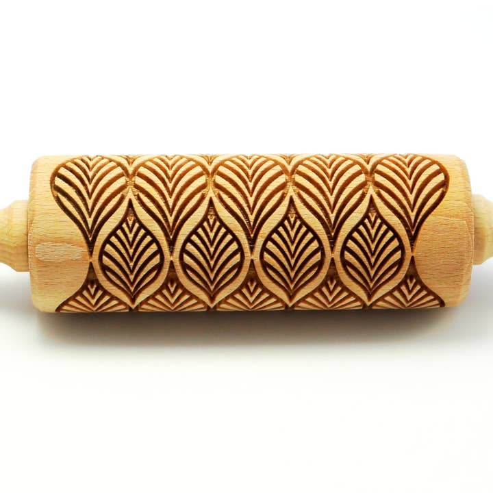 Leaf Deco Junior Rolling Pin for wholesale by Folkroll