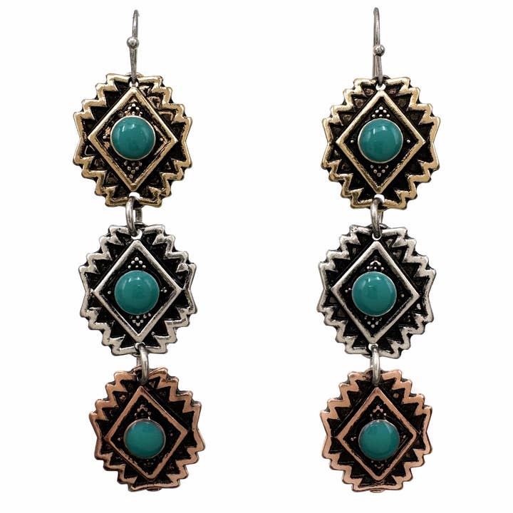 Tre indfødte Ganado triton metaløreringe for engroshandel hos Lunar Deer